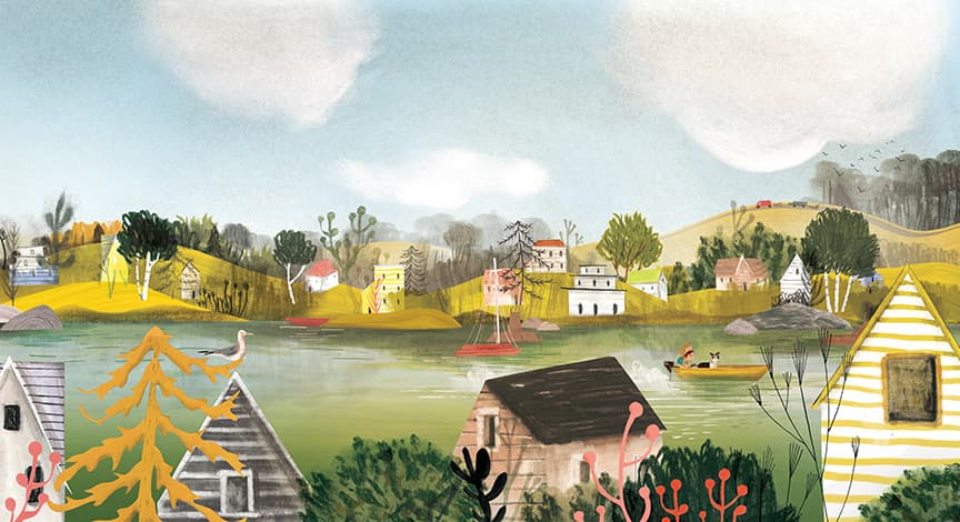Out Into the Big Wide Lake, illustration by Josée Bisaillon (2)