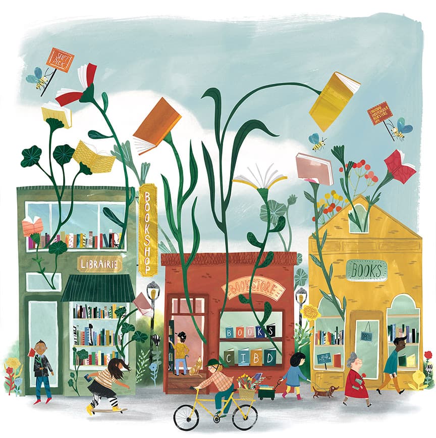 Canadian Independent Bookstore Day, illustration by Josée Bisaillon (1)