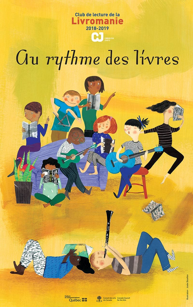 Au rythme des livres (Book beat), illustration by Josée Bisaillon (1)