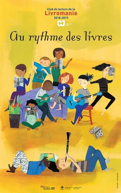 Au rythme des livres, illustration de Josée Bisaillon
